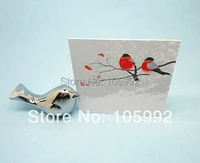love birds wedding place card holder 50pcslot brushed silver placecard photo frame