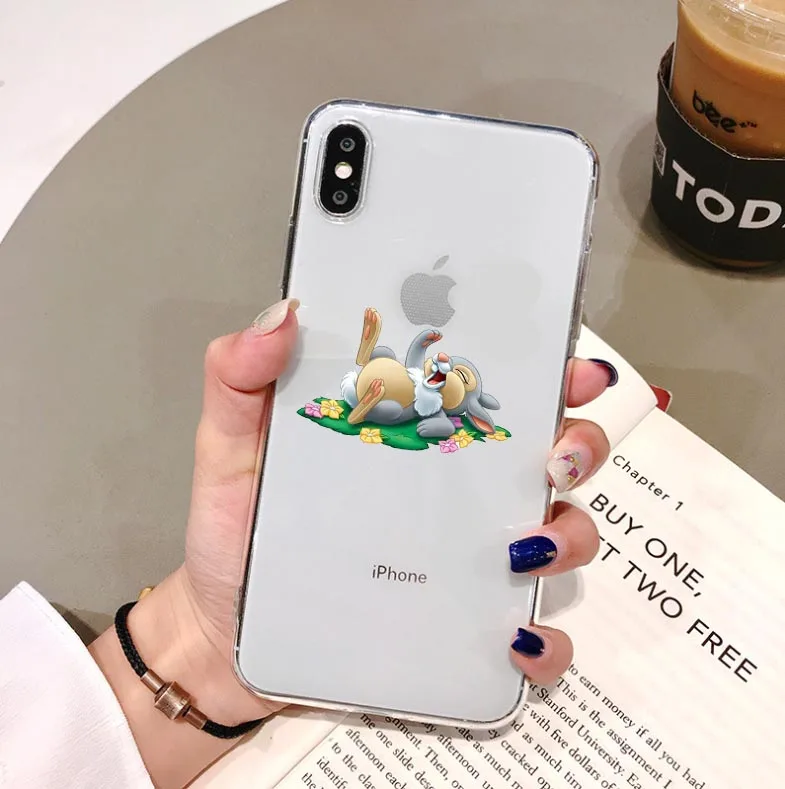 TPU Забавный мультяшный чехол для телефона для iPhone X XS Max XR милый кот Том Обложка для iPhone 8, 7, 6, 6S Plus, мягкий силиконовый прозрачный чехол - Цвет: TPU