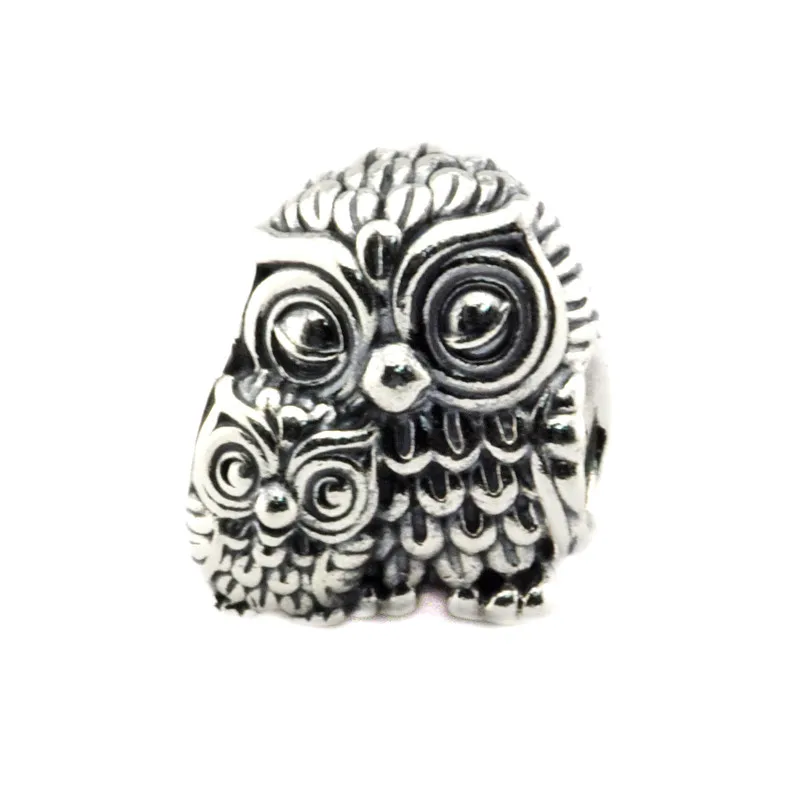 

100% 925 Sterling Silver Charming Owls Charms Fits Pandora Bracelets Women Beads for Jewelry Making DIY Gift Kralen