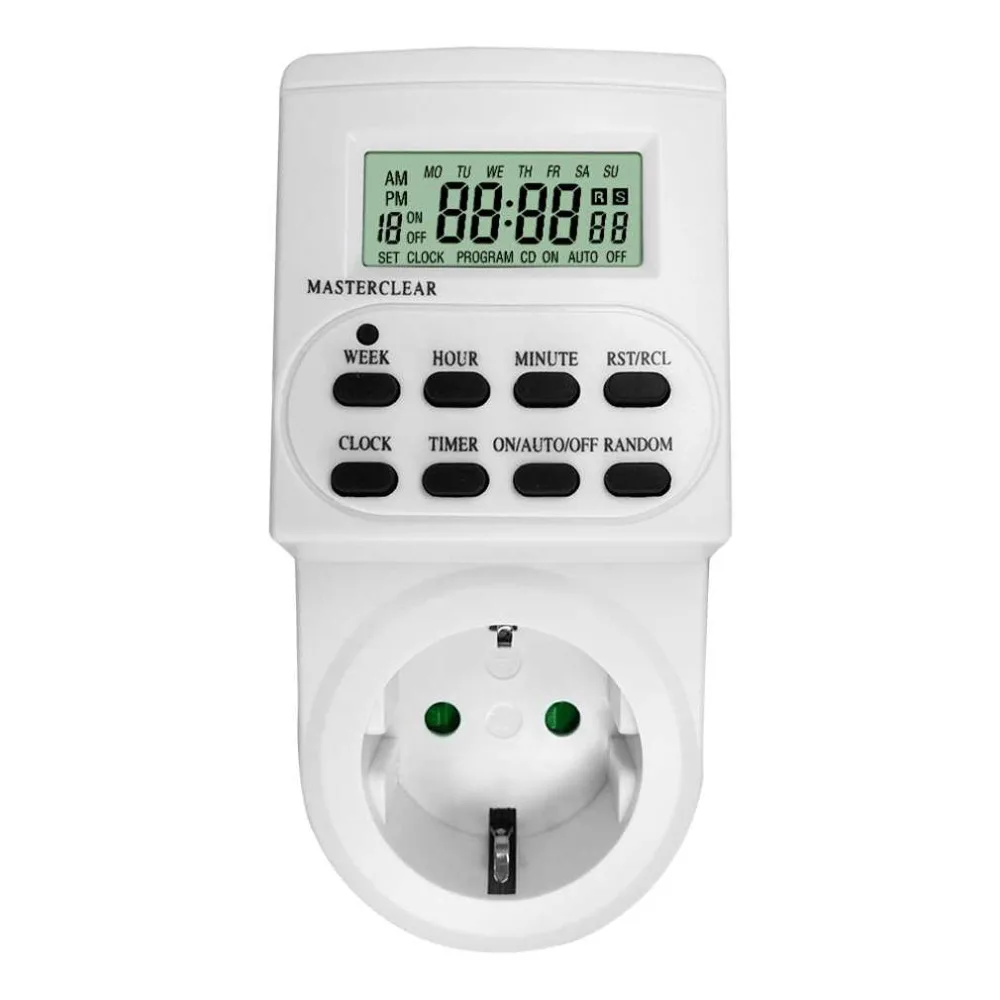 TGE 2A Великобритания ЕС Plug Мини 24 часов Механические Электрической Розетки