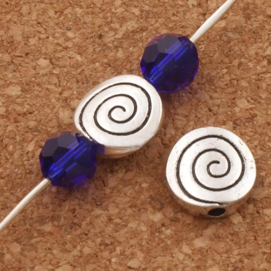 Вихревой изогнутые камушки бусинки Rondelle бусины разделители для ювелирных