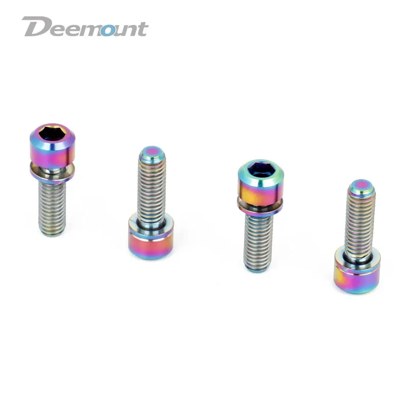 Deemount 6 шт./лот TC4 болты из титана M5x16 с шестигранной головкой W/шайба для штока