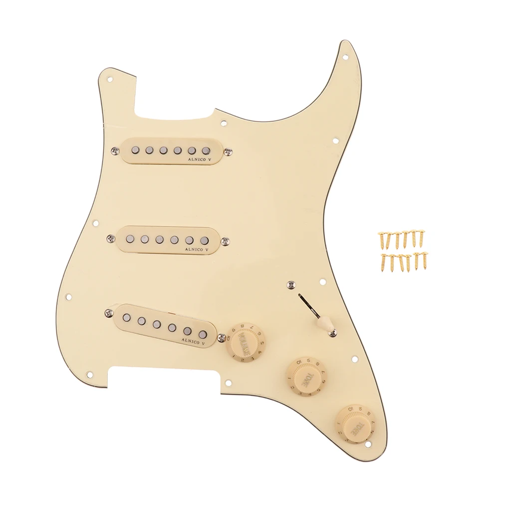 SSS Pickguard загруженные Alnico V пикапы 11 отверстий для Strat ST запасные части гитары