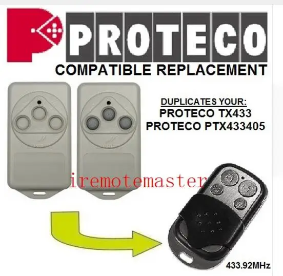 Пульт дистанционного управления PROTECO TX433 PTX433405 433 92 МГц | Электроника