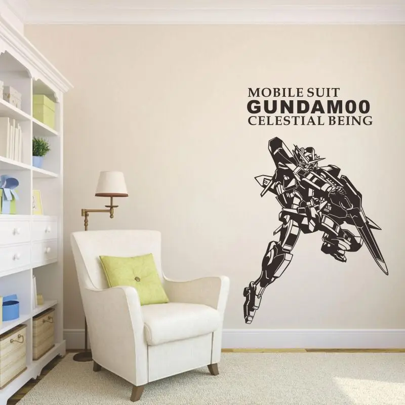 CHM japonesa traje movil Gundam vinilo decalque de pared фотообои с героями аниме etiqueta la para sala dormitorio