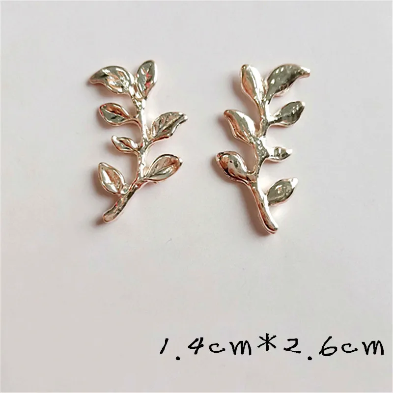 SEA MEW 20 шт. 1 4*2 3 см модные разъемы из металлического сплава KC золотые ветки для