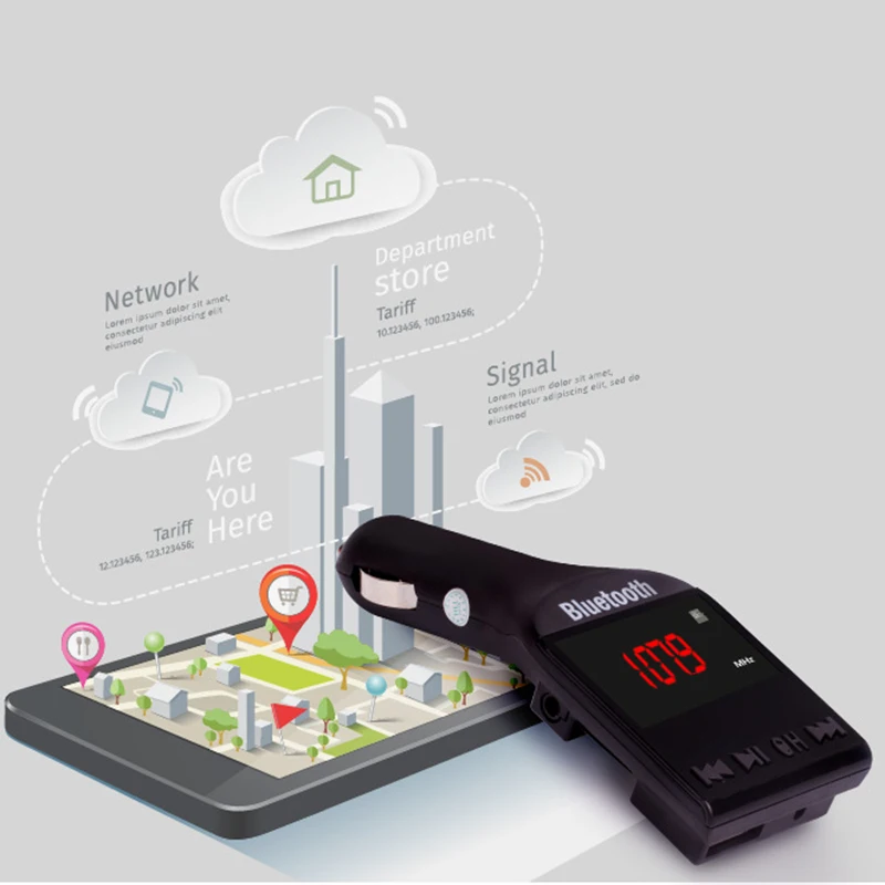 Bluetooth автомобильный комплект Горячая Распродажа mp3 плеер FM передатчик