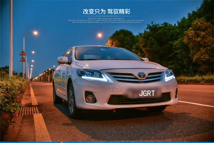 Автомобильный стиль светодиодный фары для Toyota Corolla 11-13 для Corolla Головной фонарь светодиодный объектив двойной луч H7 HID Xenon bi xenon объектив