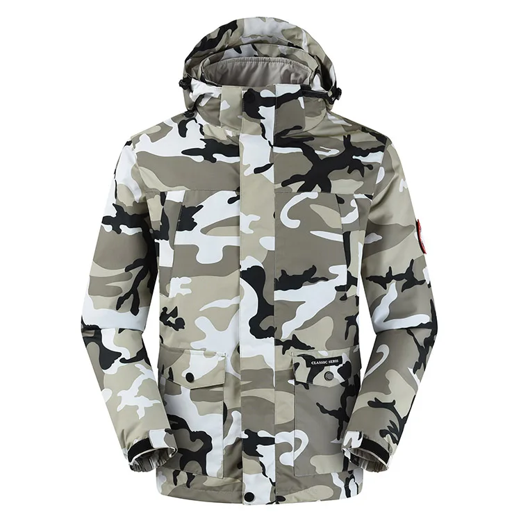 Серый Snowboarding Jacket Skiing Jackets Men Very Warm Windproof Waterproof Snow outdoor Winter ski Clothes Pri - Цвет: Серый