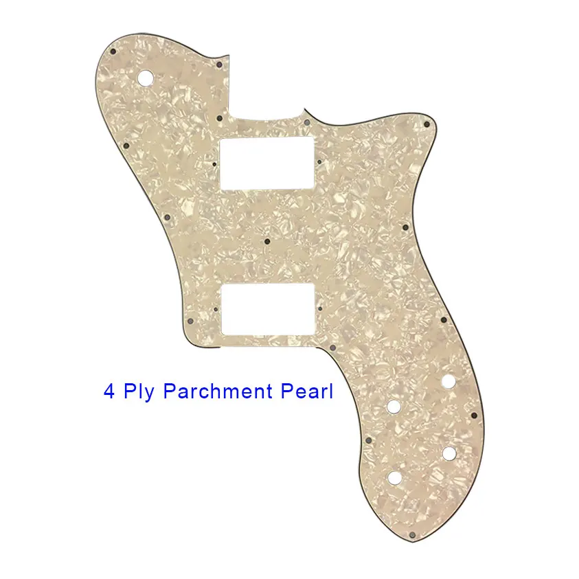 4ply parchment pearl Pleroo гитарные части накладки для нас Fender '72 Tele Deluxe Переиздание гитары с PAF хамбакер Замена Telecaster гитары - Цвет: 4ply parchment pearl
