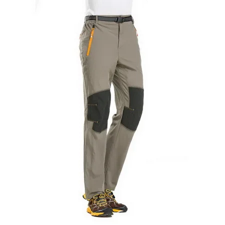 LoClimb нейлоновые эластичные быстросохнущие походные брюки для женщин и мужчин, летние водонепроницаемые спортивные брюки для отдыха на открытом воздухе, походные брюки, AW021 - Цвет: men khaki