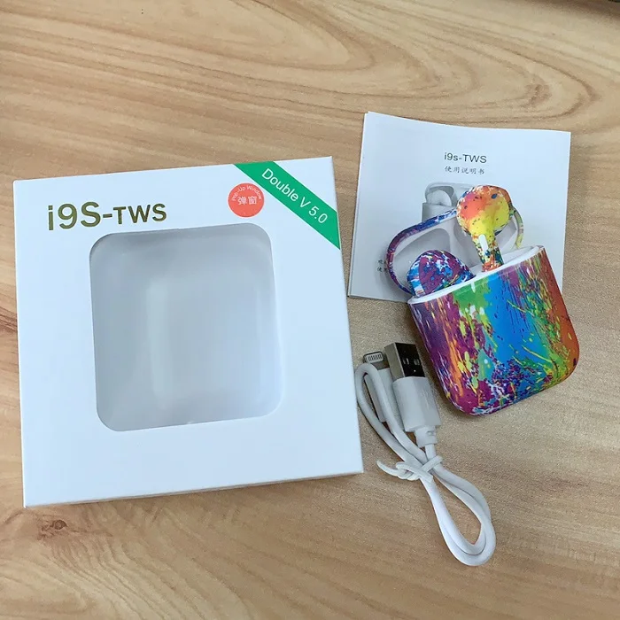 painting color I9S наушники-вкладыши TWS Bluetooth 5,0 наушники Беспроводная стерео-гарнитура с Bluetooth Поддержка всплывающем окне PK i11 i7tws наушники для iPhone - Цвет: painting color