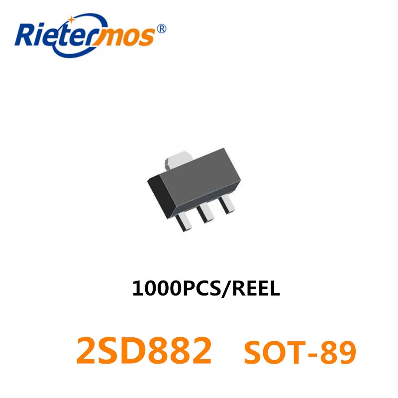

1000PCS 2SD882 D882 3A SOT89 SMD HIGH QUALITY
