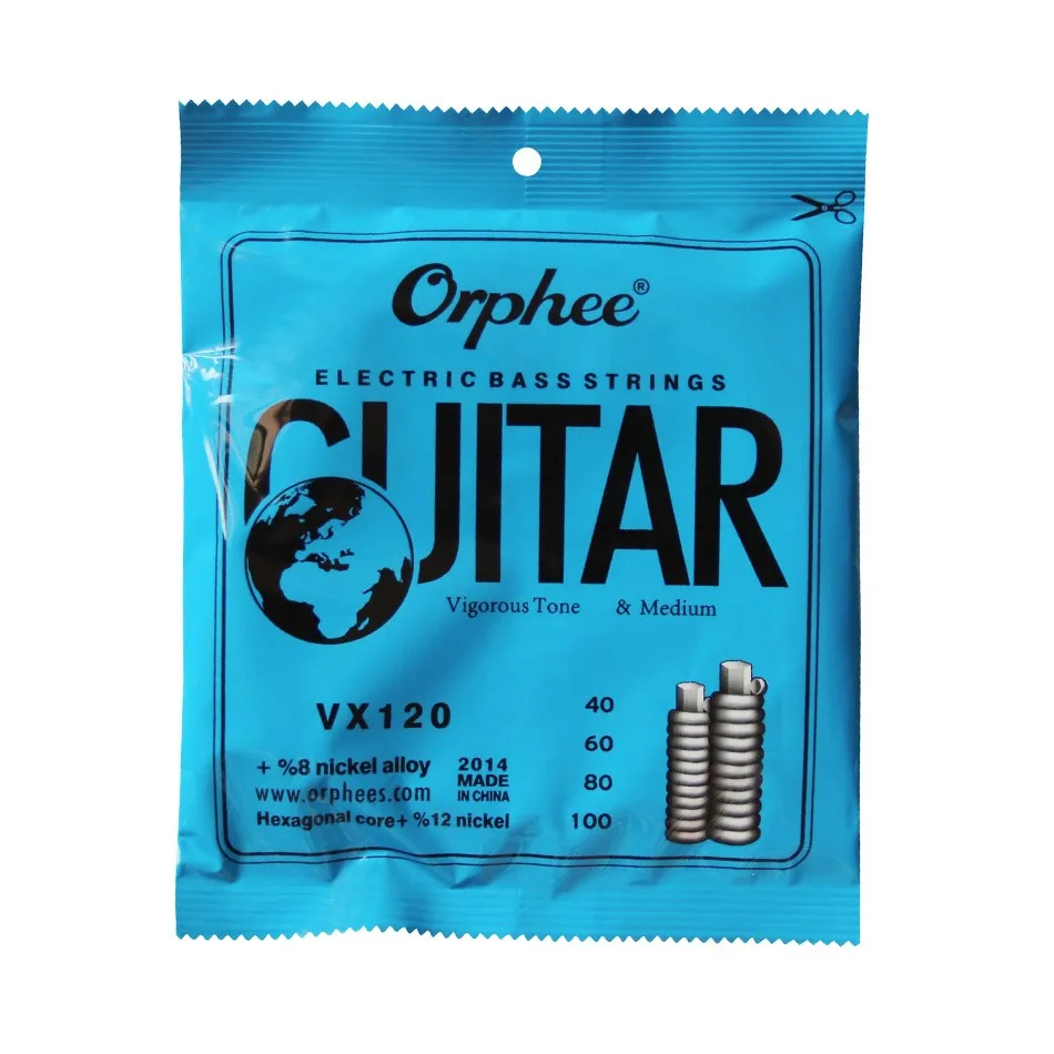 10 комплектов Orphee VX120 электрические басовые струны -. 0401 080. 100 bass strings electric