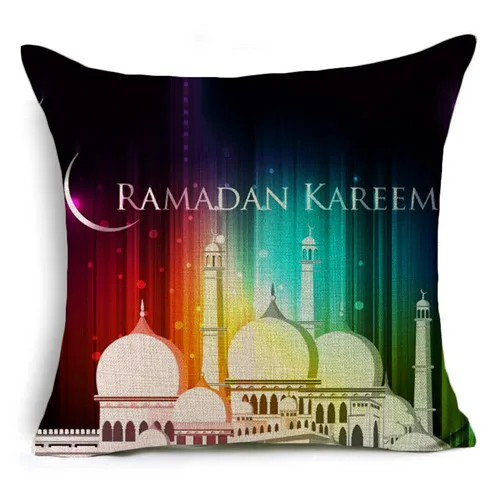 Украшения на Рамадан Чехлы благословил ИД Мубарак Moon мечети белье подушки