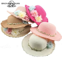 bing yuan hao xuan father child summer hat for women straw hat for baby beach travel sun hat panama