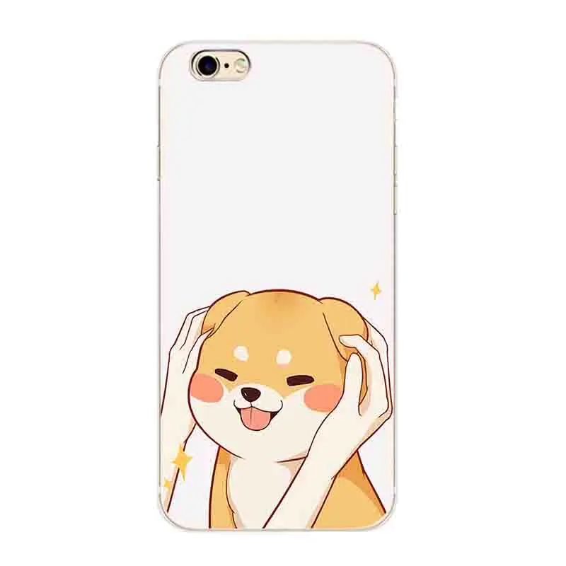 Чехол для iPhone 6/6S чехол 4 7 дюйма 6 Plus 5 6S мягкий из ТПУ с рисунком Шиба-дизайна |
