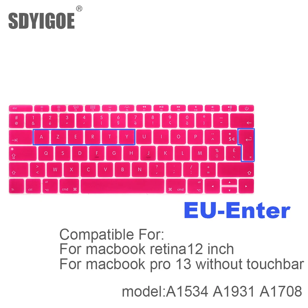Французская клавиатура протектор для macbook retina 12 pro13 ЕС-введите A1708 A1534 A1931 крышка клавиатуры ноутбука аксессуары пленка для ноутбука