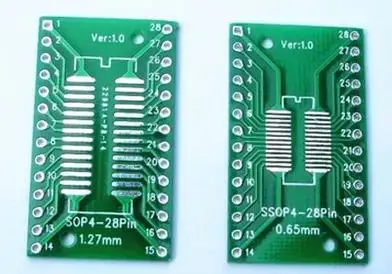 

YYT 10PCS SOP28 SSOP28 TSSOP28 SMD turn DIP DIP 0.65/1.27mm adapter plate