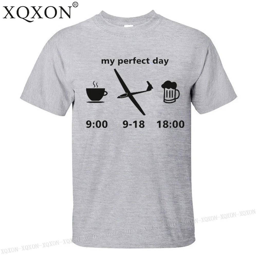 XQXON-my perfect day скользя Для мужчин футболка хорошего качества хлопок Летние Короткие рукава человек футболка; Топы K113 - Цвет: Gray