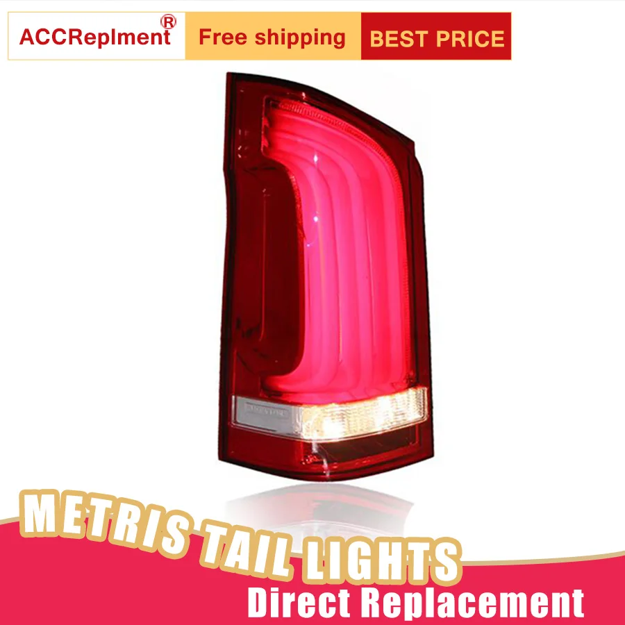 

New LED Taillights Assembly For Benz Metris V260 2016-2019 LED Rear Lamp Brake Reverse Light Rear Back Up Lamp DRL Car Taillight