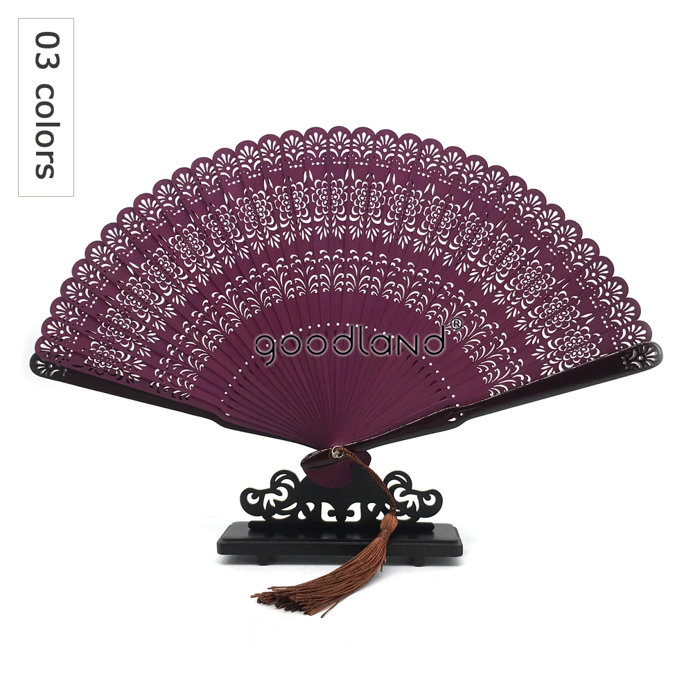 Бесплатная доставка 1 шт. цветочный узор резной китайский бамбуковый складной