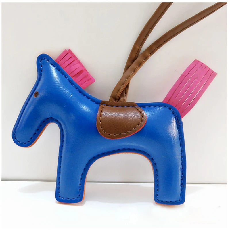 Роскошный брелок ручной работы из искусственной кожи лошадь кожаные брелки для