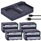 Аккумуляторы Batmax 7,2 В, 5200 мА  ч, 4 шт., NP-F770, NP-F750, NP F770, NP F750, NPF770, 750, с двойным зарядным устройством USB для Sony CCD-RV100, DCR-TRU47E