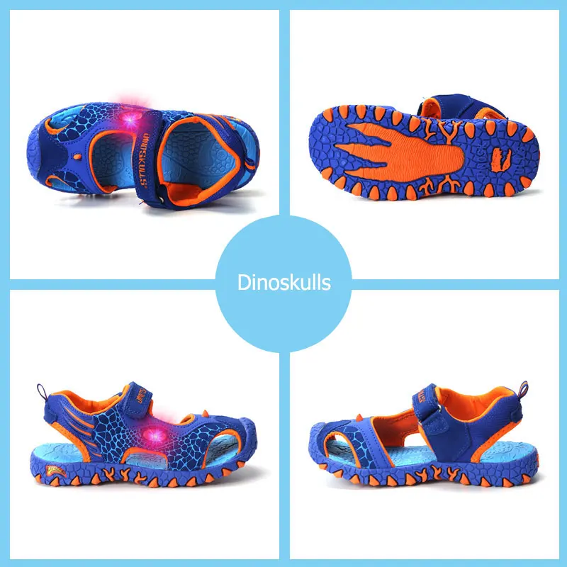 Брендовые светящиеся кроссовки для мальчиков детские летние светильник кой