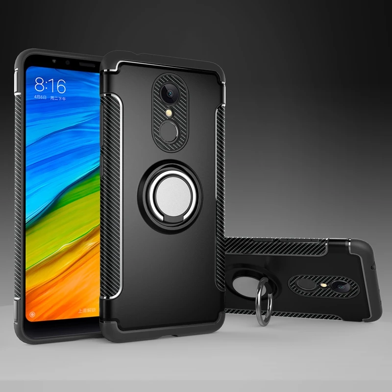 Чехол для Xiaomi redmi 5 plus Жесткий ПК + мягкое кольцо из ТПУ адсорбционный чехол xiaomi