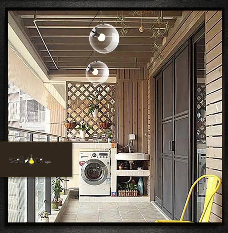 Стеклянные и железные подвесные светильники креативные модные украшения для