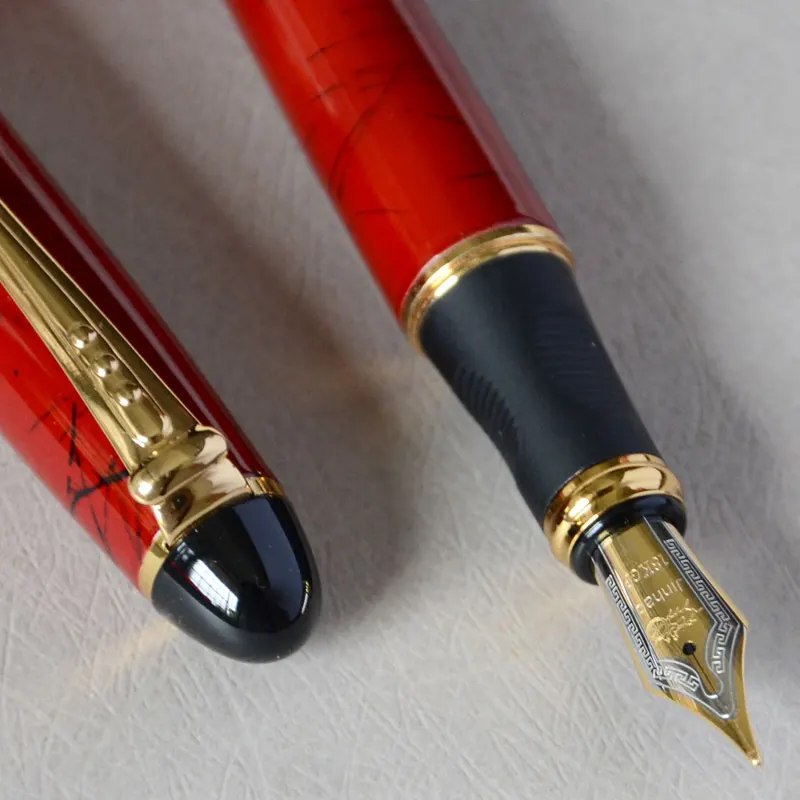 Перьевая ручка 0,7 мм перо с широким основанием 18KGP JINHAO X450 роскошный синий мраморный офисный Черный Серый Серебряный Зеленый 11 видов цветов Селективный лучший подарок