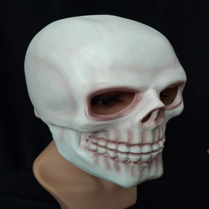 Хэллоуин страшная Рабочая маска на все лицо страшные скелеты резиновые маски