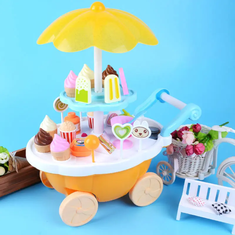Моделирование детских игрушек Мини конфеты мороженое тележка магазин ролевые