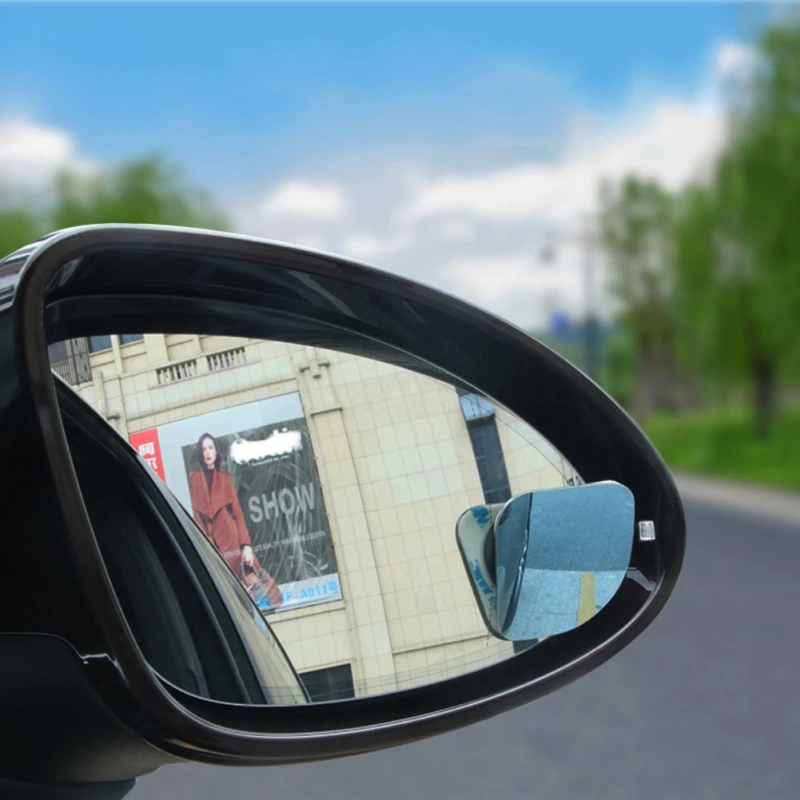 2 шт. зеркала заднего вида автомобиля 360 градусов Поворот без борта слепое пятно зеркало стекло высокой четкости вентилятор широкоугольный объектив автомобильные аксессуары