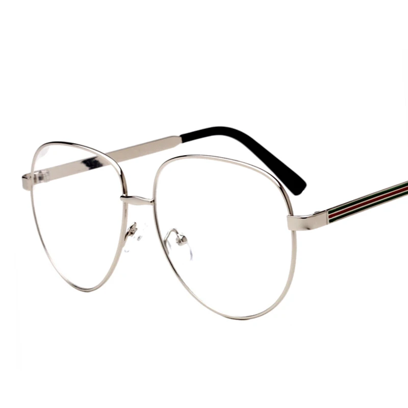 Оправы для очков Ретро Мужчины Женщины Мода Металлической Равнине Линзы Для