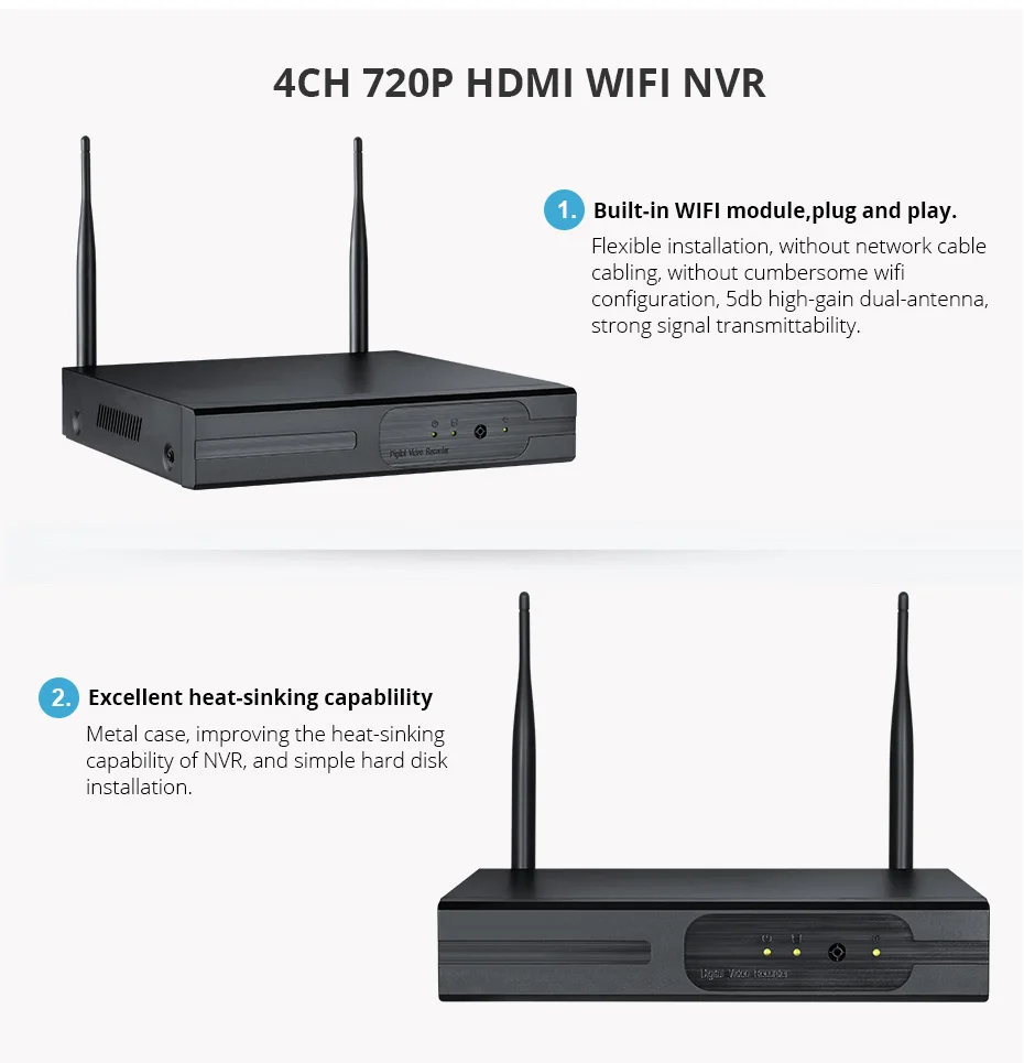 Золотая безопасность 8CH беспроводной 1080P NVR комплект 720P HD Водонепроницаемая камера безопасности WiFi система видеонаблюдения 500G 1 ТБ 2 ТБ