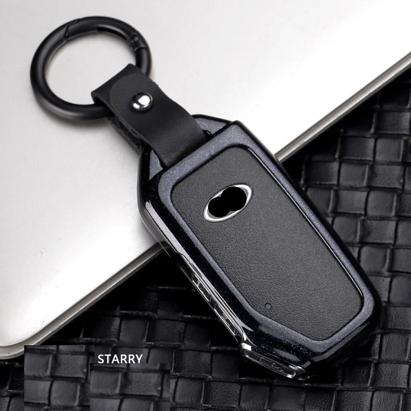 Starry Автомобильный чехол для ключей из углеродного волокна, держатель для KIA Sportage, умный чехол для ключей, аксессуары для автомобиля - Название цвета: Starry