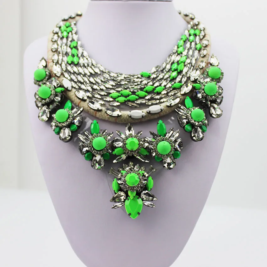 Женский нагрудник Shourouk ожерелье с разноцветным кристаллом 270|necklace collar|crystal