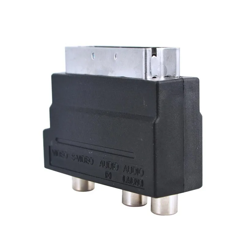 Высококачественный RGB SCART to Composite 3 RCA SVHS S-Video Phono AV TV Audio Adapter Male Female Connverter With In Out Switch |