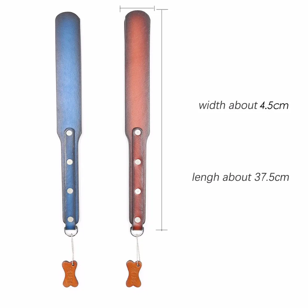 Thierry Luxury Workmanship Double Layer Leather Paddle Spanking Whip Flogger Hand Pat Slave Bondage SM Adult Sex Toys | Красота и