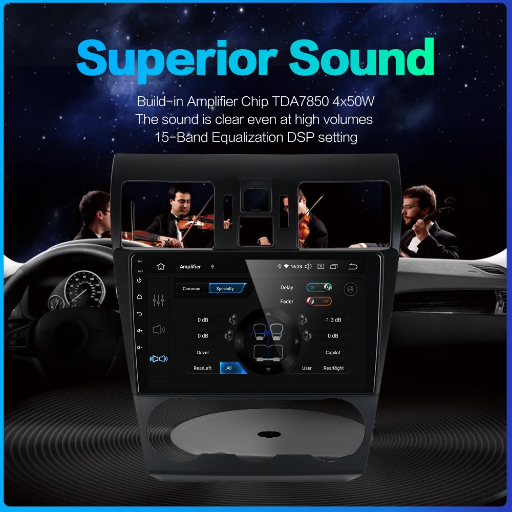 Fongent 1 din Radio Car Android 9.0 for Subaru forester 2013 WRX VX Vehlce 9" IPS Multi Touch Screen Autoradio