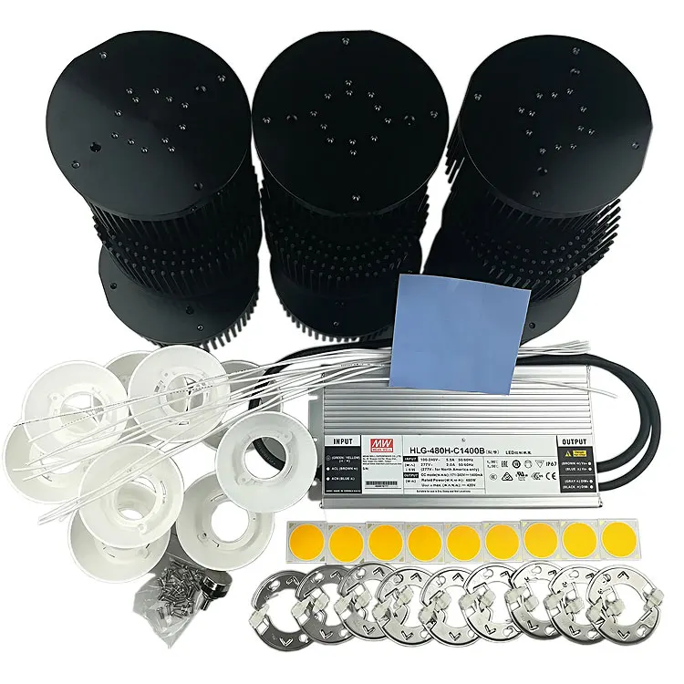 

New arrival CREE CXB3590 diy led grow lamp kit 480W COB Dimmable LED Grow Light Full Spectrum warm white 3000K 3500K