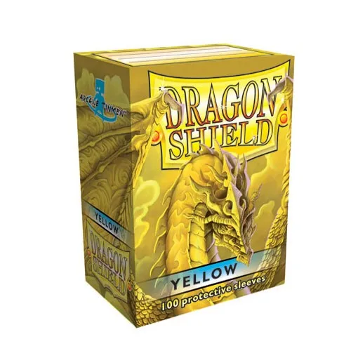 Yellow Дракон щит 100 шт./кор. цветные плитки Demark дракон щит карты рукав MGT карты протектор для PKM/Star Reals Крышка карты - Цвет: Yellow