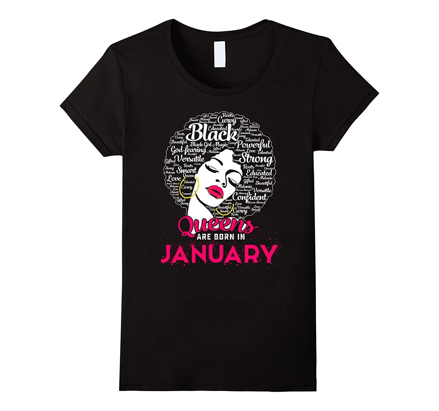 Queens Are Born In January сильная черная женская футболка женские Забавные Рубашки