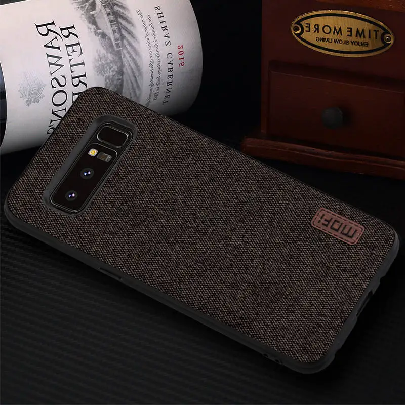 Чехол MOFI для samsung note 8, чехол, силиконовый край, для мужчин, бизнес, note 8, задняя крышка для samsung galaxy note 8, note8, чехол - Цвет: coffee