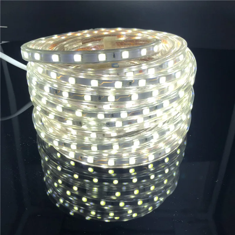 SMD 5050 AC 220 V Светодиодная лента наружная Водонепроницаемая 220 V 5050 V 220 V Светодиодная лента 220 V SMD 5050 Светодиодная лента светильник 1M 2M 5M 10M 20M 25M 220 V