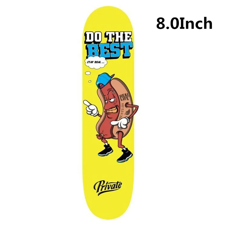 SK8ER частный Профессиональный Скейтборд Палуба 8,0/7,875/8,125 канадский клен глубокий Вогнутый Скейтборд Палуба с бесплатной griptape - Цвет: SK8ER 8 inch