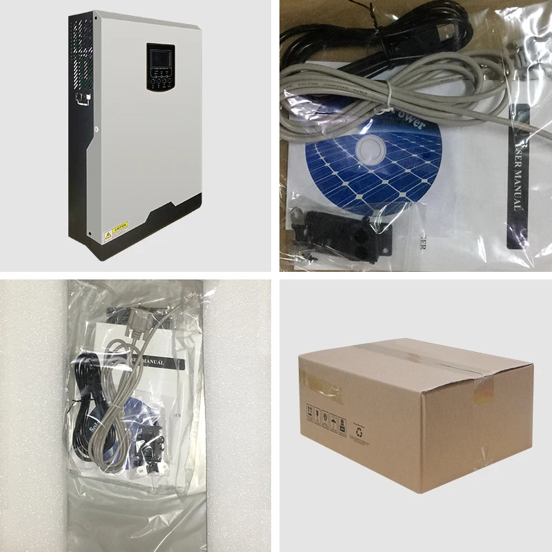 Солнечный инвертор 500Vdc 5000W 80A MPPT 48V 220V решетки инвертор 5Kva чистая синусоида инвертор 60A зарядное устройство