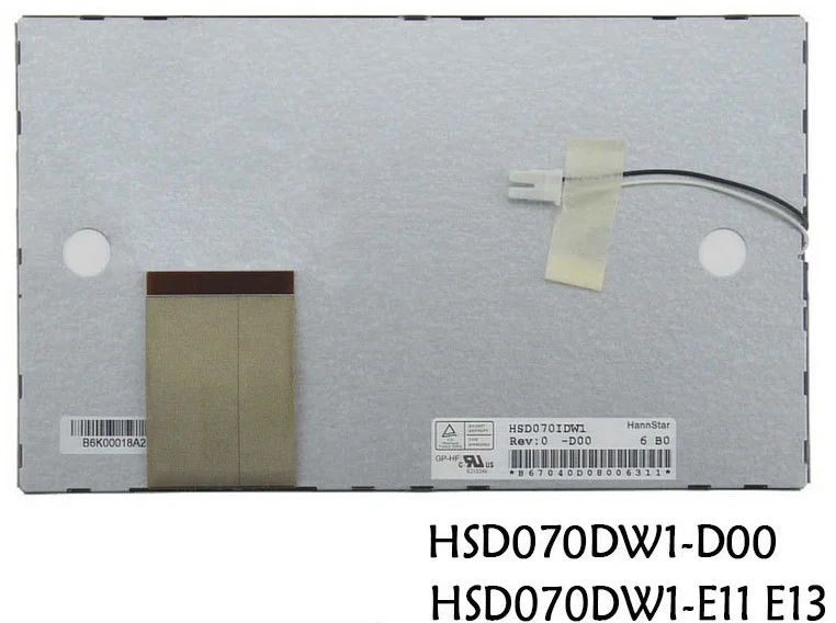 

Оригинальный ЖК-экран HSD070IDW1 D00 HSD070IDW1 E11/E13, 7 дюймов, бесплатная доставка